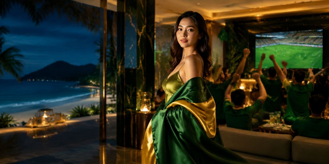 Người chơi xem tỷ lệ kèo bóng đá trên bờ biển Côn Đảo buổi tối